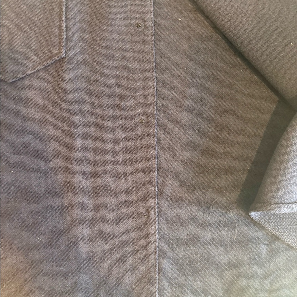 Pendleton Vintage Navy Wool Button-Down Shirt Jac… - image 4